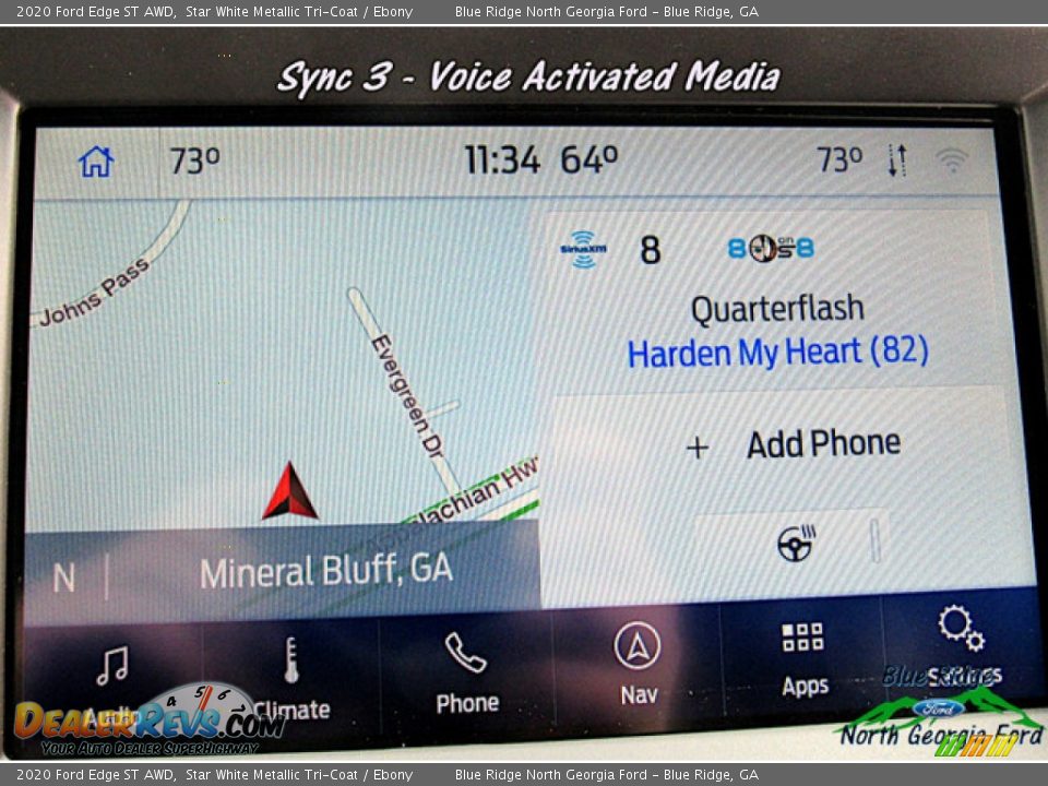 2020 Ford Edge ST AWD Star White Metallic Tri-Coat / Ebony Photo #19