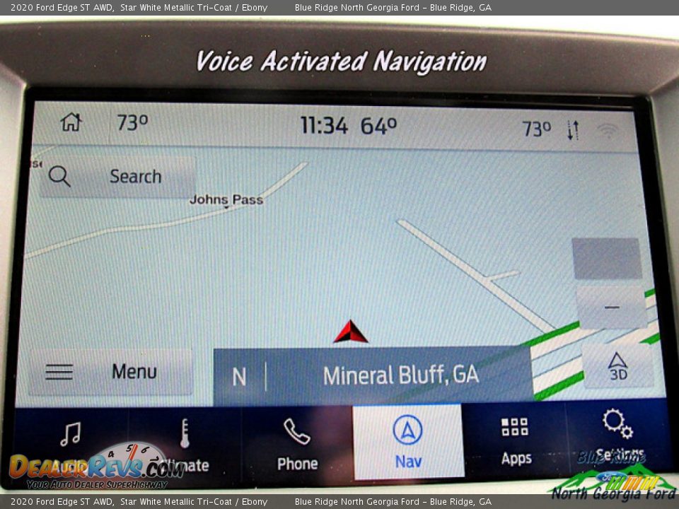 2020 Ford Edge ST AWD Star White Metallic Tri-Coat / Ebony Photo #21