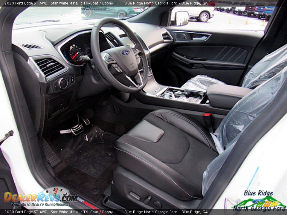 2020 Ford Edge ST AWD Star White Metallic Tri-Coat / Ebony Photo #28