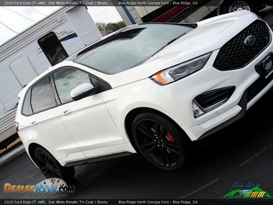 2020 Ford Edge ST AWD Star White Metallic Tri-Coat / Ebony Photo #31