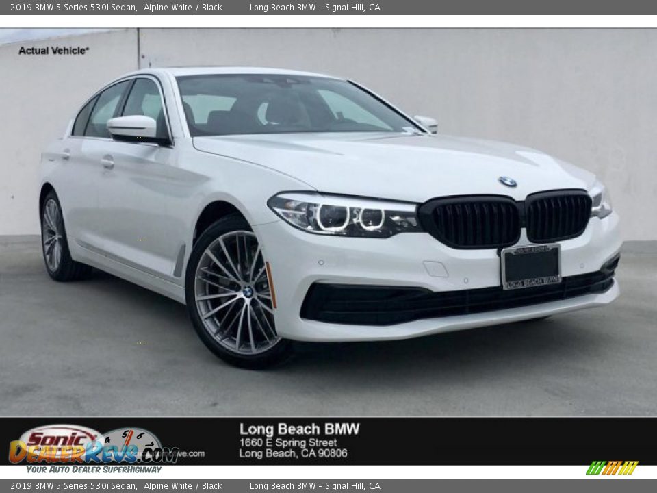 2019 BMW 5 Series 530i Sedan Alpine White / Black Photo #1