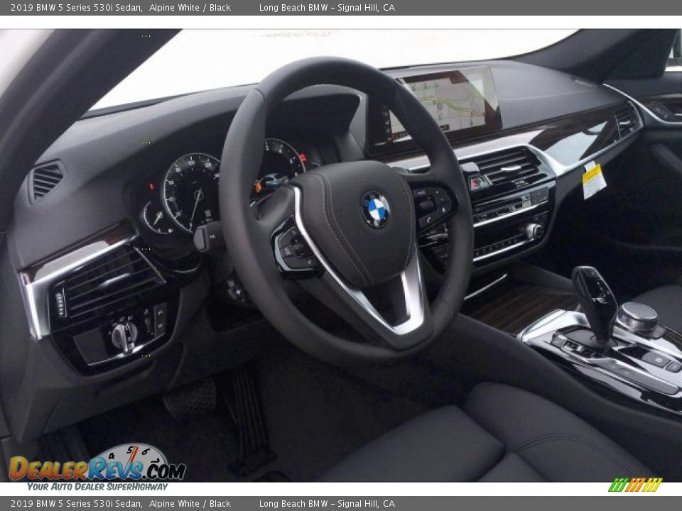 2019 BMW 5 Series 530i Sedan Alpine White / Black Photo #6