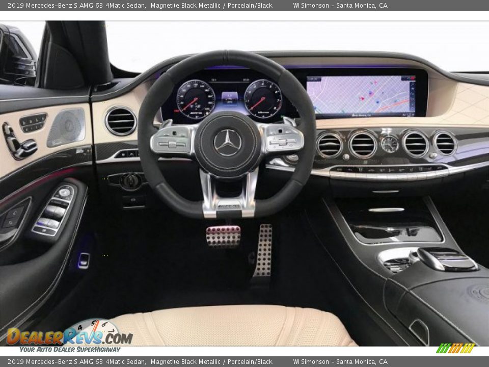 2019 Mercedes-Benz S AMG 63 4Matic Sedan Magnetite Black Metallic / Porcelain/Black Photo #4