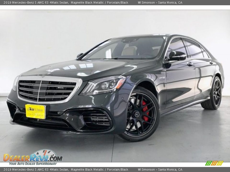 2019 Mercedes-Benz S AMG 63 4Matic Sedan Magnetite Black Metallic / Porcelain/Black Photo #12