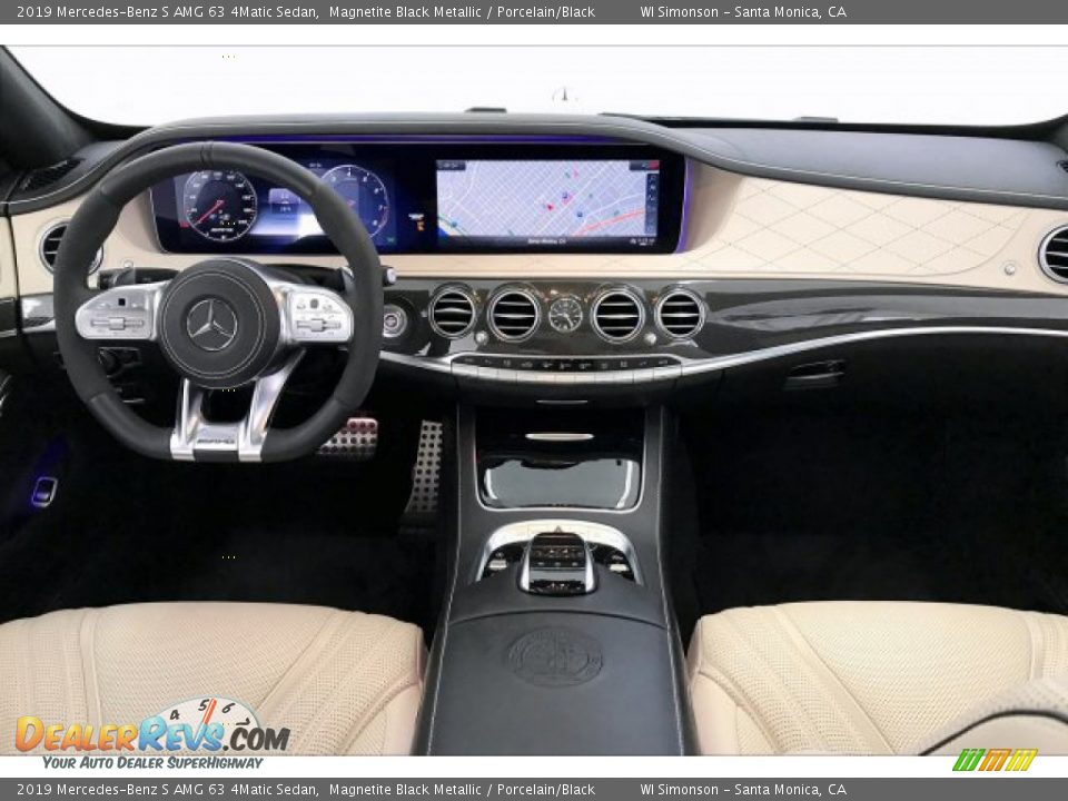 2019 Mercedes-Benz S AMG 63 4Matic Sedan Magnetite Black Metallic / Porcelain/Black Photo #17