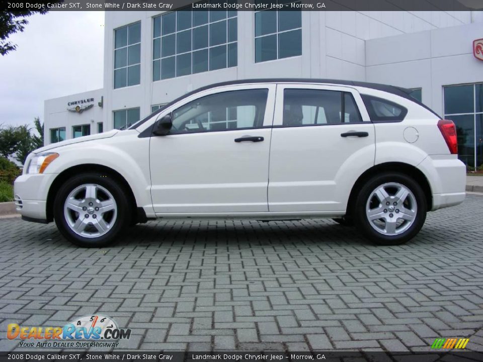 2008 Dodge Caliber SXT Stone White / Dark Slate Gray Photo #2