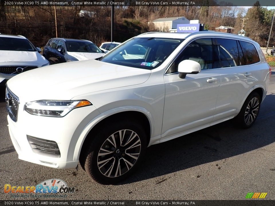 2020 Volvo XC90 T5 AWD Momentum Crystal White Metallic / Charcoal Photo #5