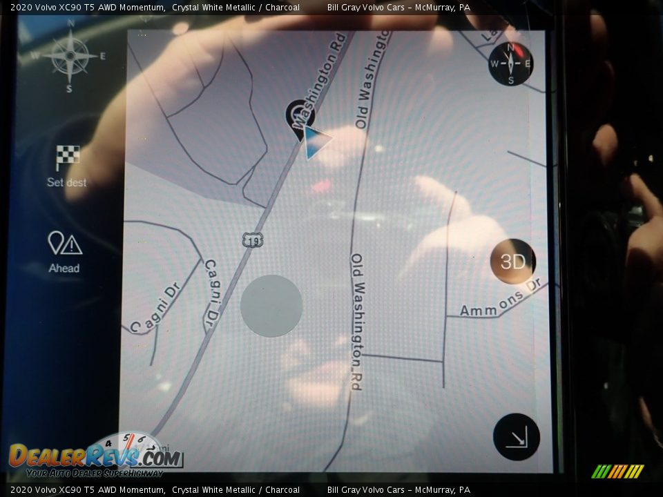 2020 Volvo XC90 T5 AWD Momentum Crystal White Metallic / Charcoal Photo #13