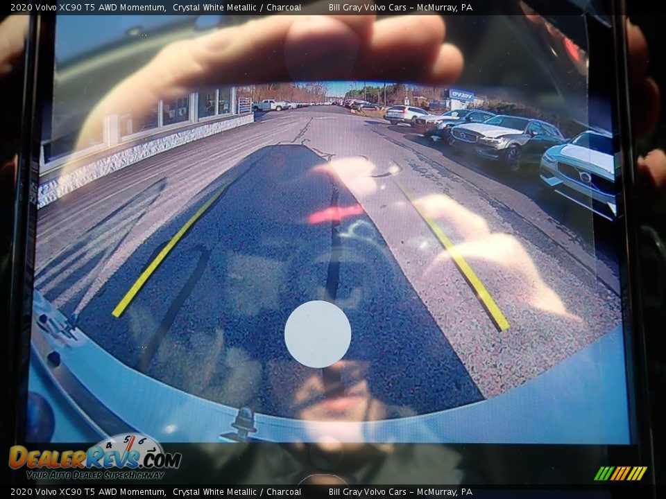 2020 Volvo XC90 T5 AWD Momentum Crystal White Metallic / Charcoal Photo #14