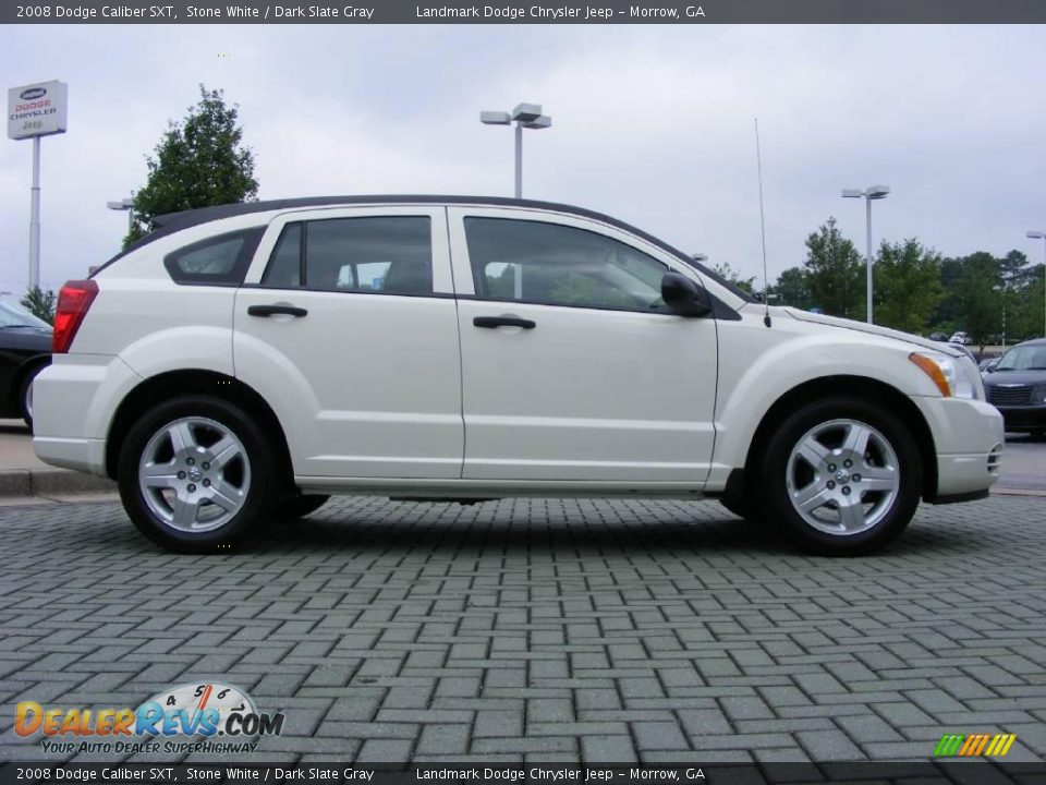 2008 Dodge Caliber SXT Stone White / Dark Slate Gray Photo #6