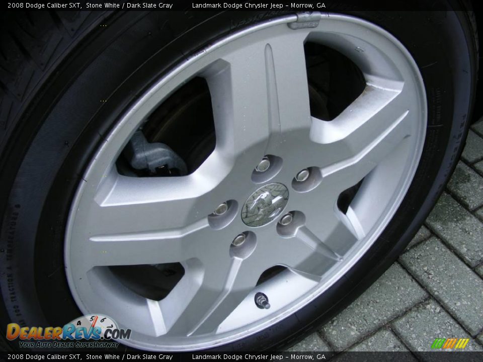 2008 Dodge Caliber SXT Stone White / Dark Slate Gray Photo #9