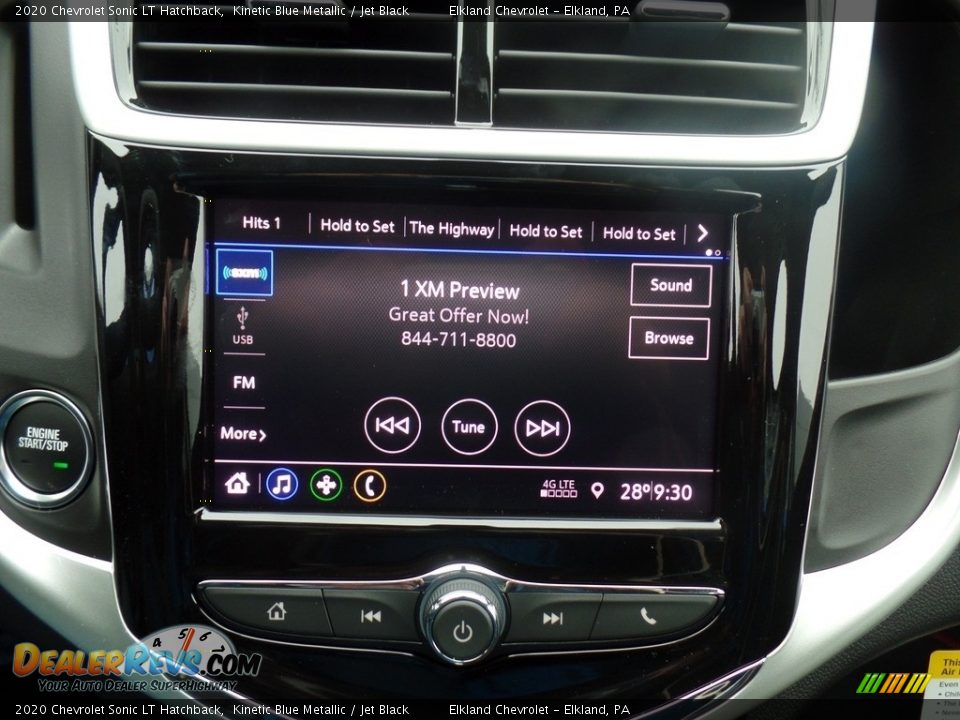 2020 Chevrolet Sonic LT Hatchback Kinetic Blue Metallic / Jet Black Photo #26