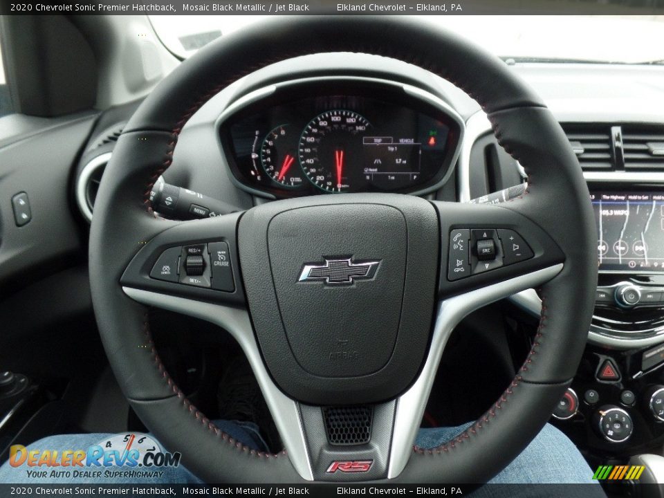 2020 Chevrolet Sonic Premier Hatchback Mosaic Black Metallic / Jet Black Photo #23