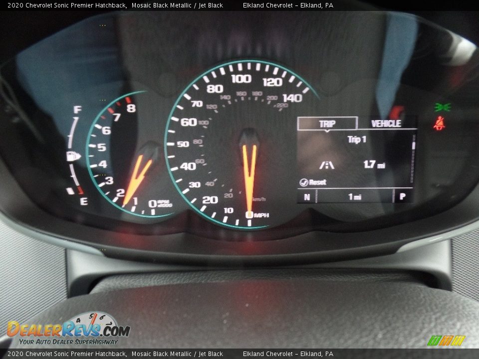 2020 Chevrolet Sonic Premier Hatchback Mosaic Black Metallic / Jet Black Photo #25
