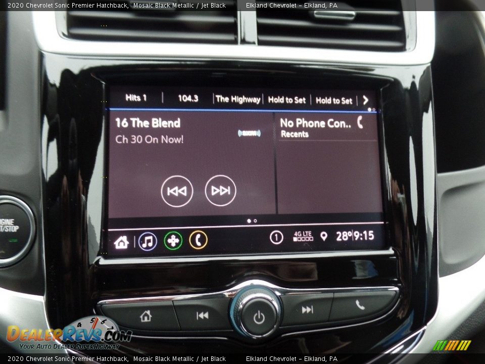 2020 Chevrolet Sonic Premier Hatchback Mosaic Black Metallic / Jet Black Photo #29
