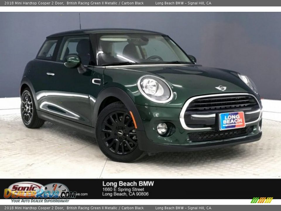 2018 Mini Hardtop Cooper 2 Door British Racing Green II Metallic / Carbon Black Photo #1