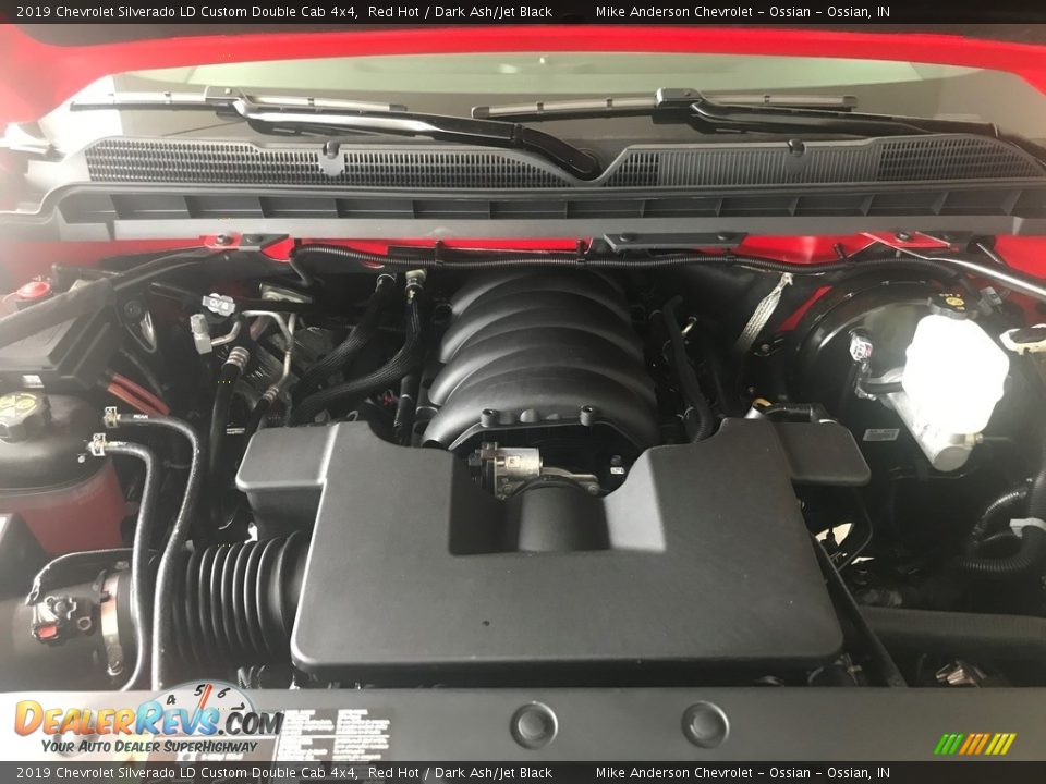 2019 Chevrolet Silverado LD Custom Double Cab 4x4 Red Hot / Dark Ash/Jet Black Photo #14
