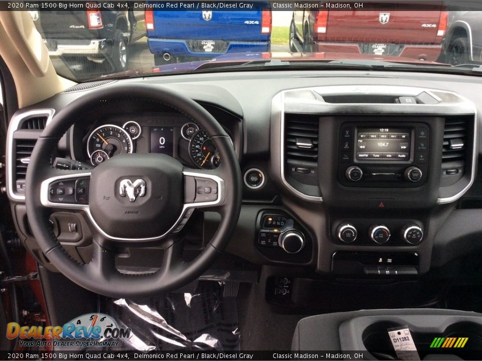 2020 Ram 1500 Big Horn Quad Cab 4x4 Delmonico Red Pearl / Black/Diesel Gray Photo #3