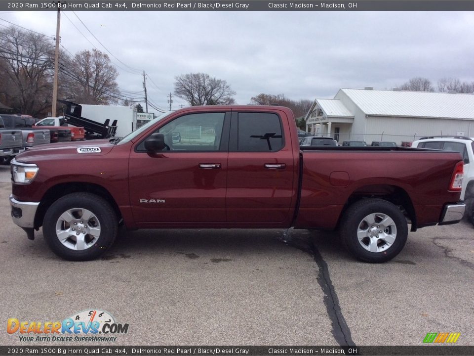2020 Ram 1500 Big Horn Quad Cab 4x4 Delmonico Red Pearl / Black/Diesel Gray Photo #6