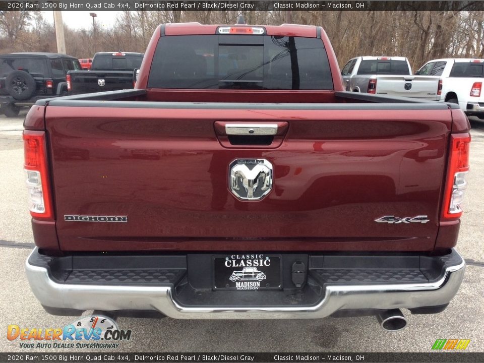 2020 Ram 1500 Big Horn Quad Cab 4x4 Delmonico Red Pearl / Black/Diesel Gray Photo #8