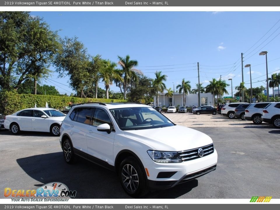 2019 Volkswagen Tiguan SE 4MOTION Pure White / Titan Black Photo #1