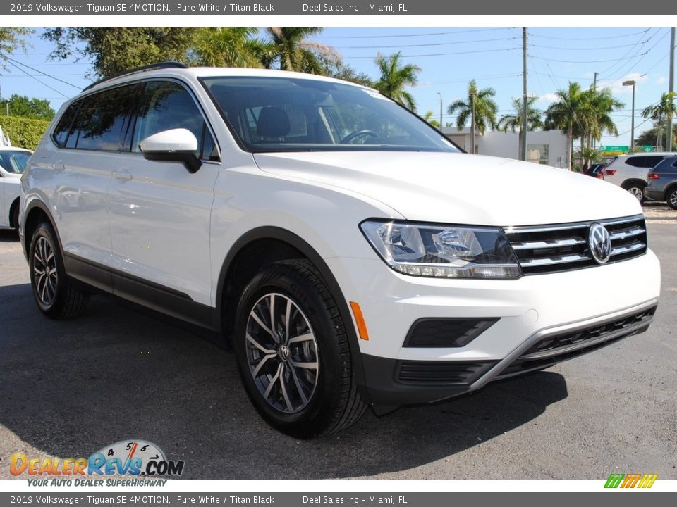 2019 Volkswagen Tiguan SE 4MOTION Pure White / Titan Black Photo #2