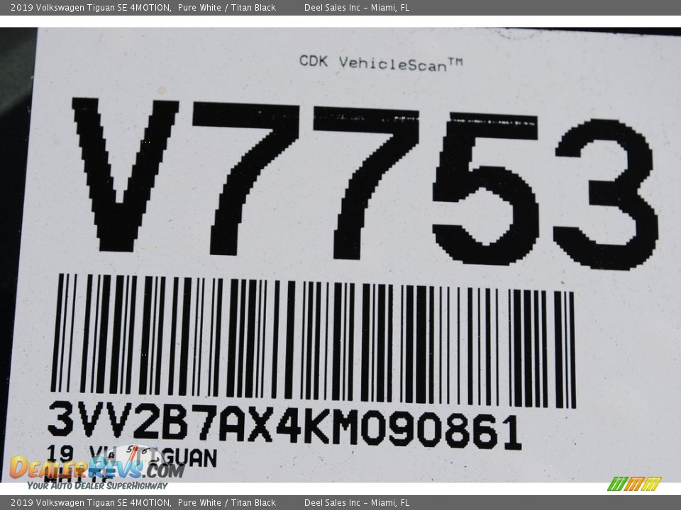 2019 Volkswagen Tiguan SE 4MOTION Pure White / Titan Black Photo #20