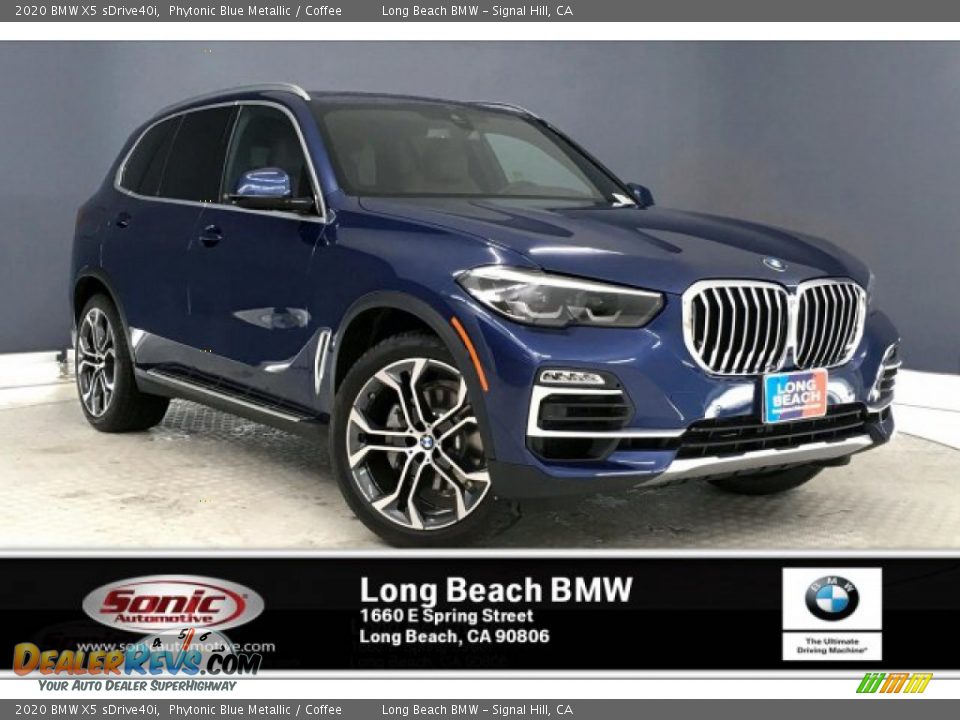 2020 BMW X5 sDrive40i Phytonic Blue Metallic / Coffee Photo #1