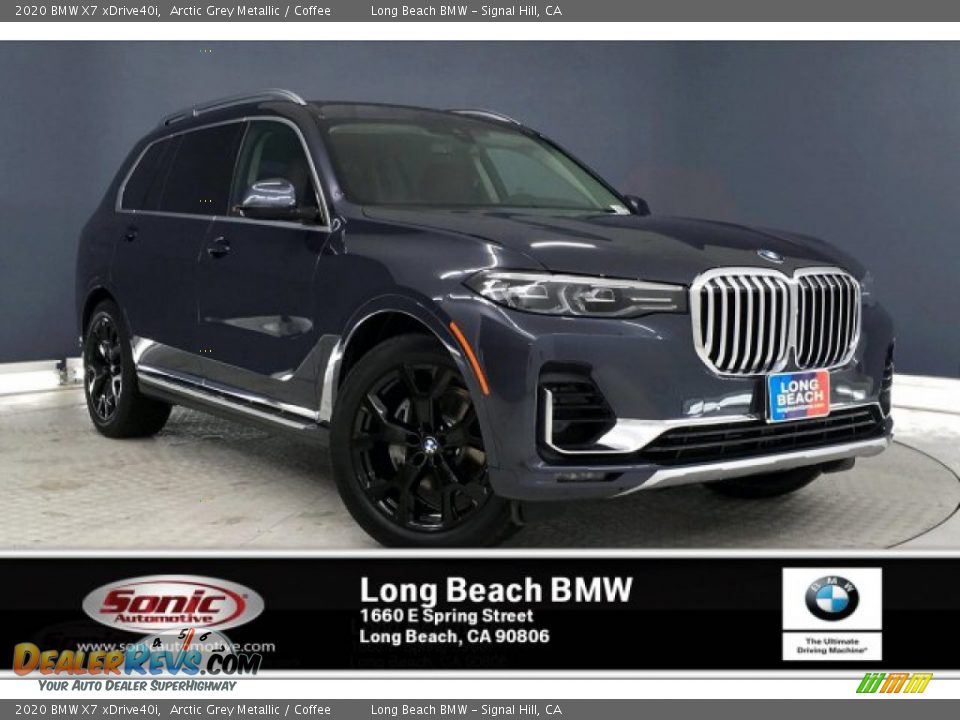 2020 BMW X7 xDrive40i Arctic Grey Metallic / Coffee Photo #1