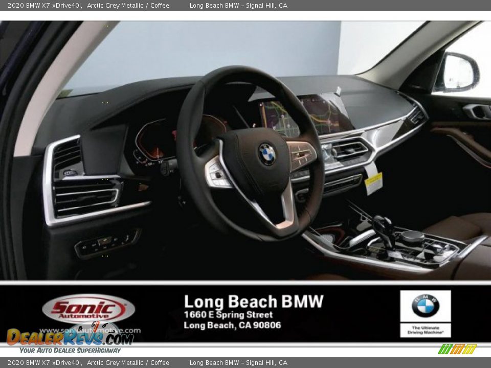 2020 BMW X7 xDrive40i Arctic Grey Metallic / Coffee Photo #4