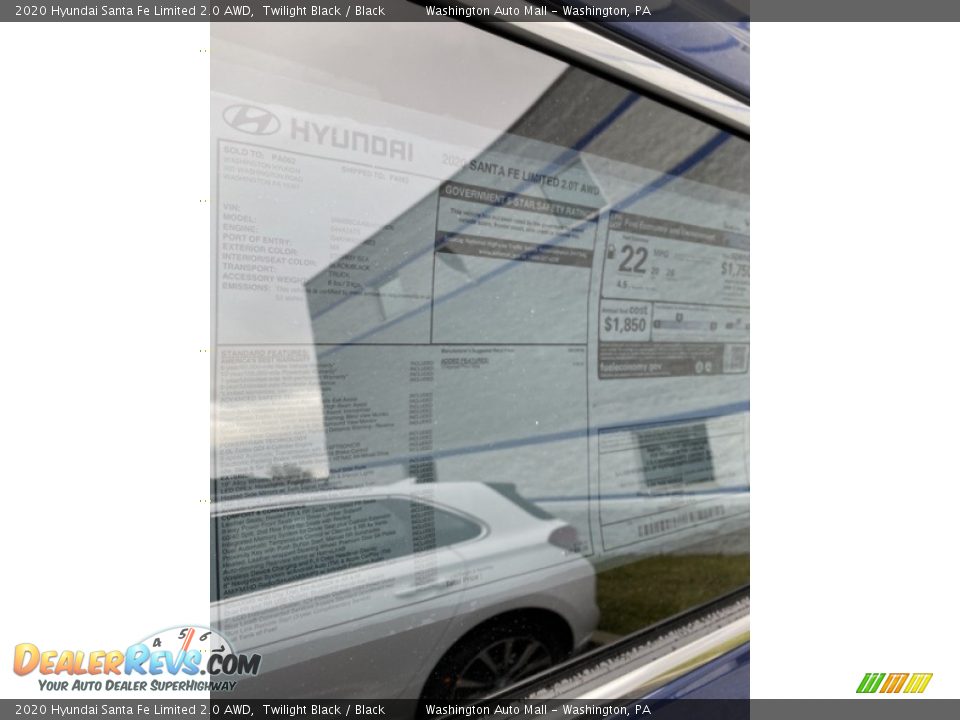 2020 Hyundai Santa Fe Limited 2.0 AWD Twilight Black / Black Photo #16
