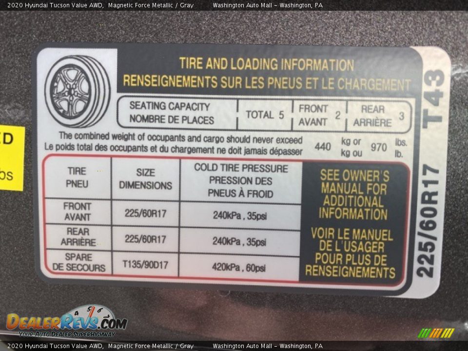 2020 Hyundai Tucson Value AWD Magnetic Force Metallic / Gray Photo #9