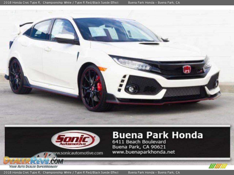 2018 Honda Civic Type R Championship White / Type R Red/Black Suede Effect Photo #1