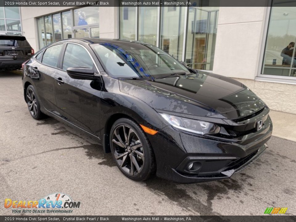 2019 Honda Civic Sport Sedan Crystal Black Pearl / Black Photo #2