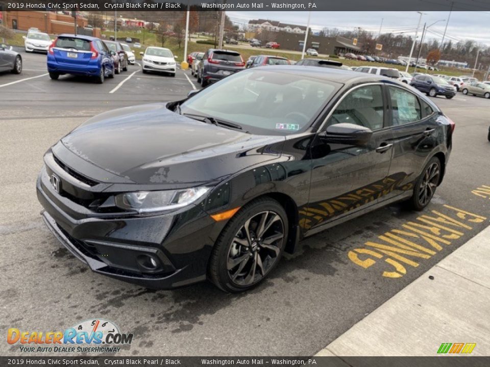 2019 Honda Civic Sport Sedan Crystal Black Pearl / Black Photo #4