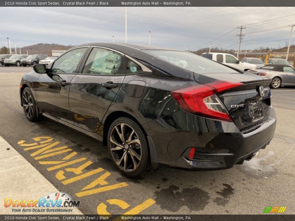 2019 Honda Civic Sport Sedan Crystal Black Pearl / Black Photo #5