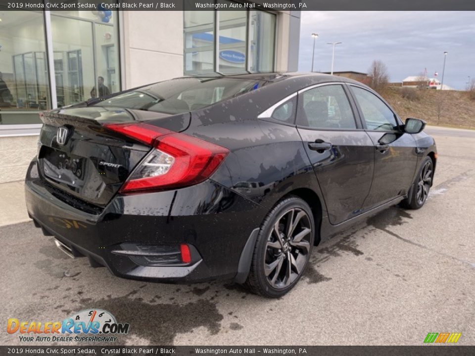 2019 Honda Civic Sport Sedan Crystal Black Pearl / Black Photo #7