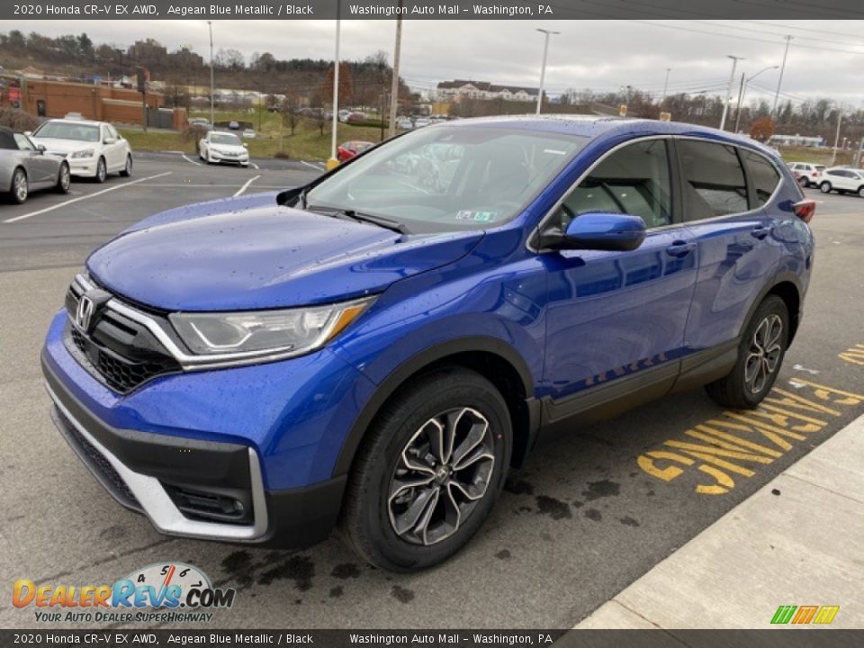 Aegean Blue Metallic 2020 Honda CR-V EX AWD Photo #4