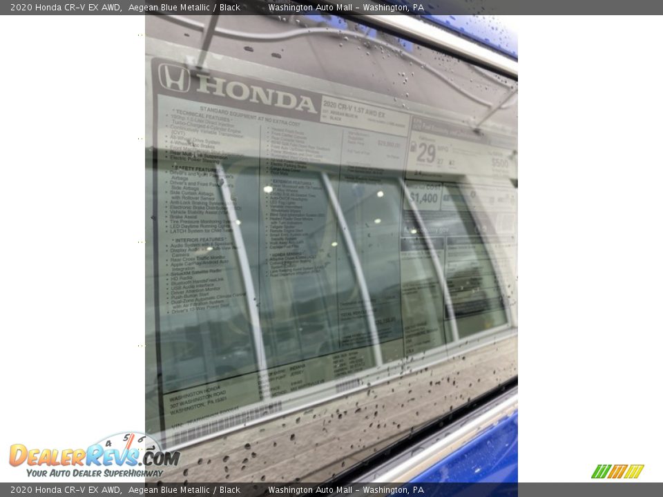 2020 Honda CR-V EX AWD Aegean Blue Metallic / Black Photo #15