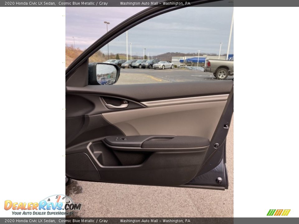2020 Honda Civic LX Sedan Cosmic Blue Metallic / Gray Photo #25