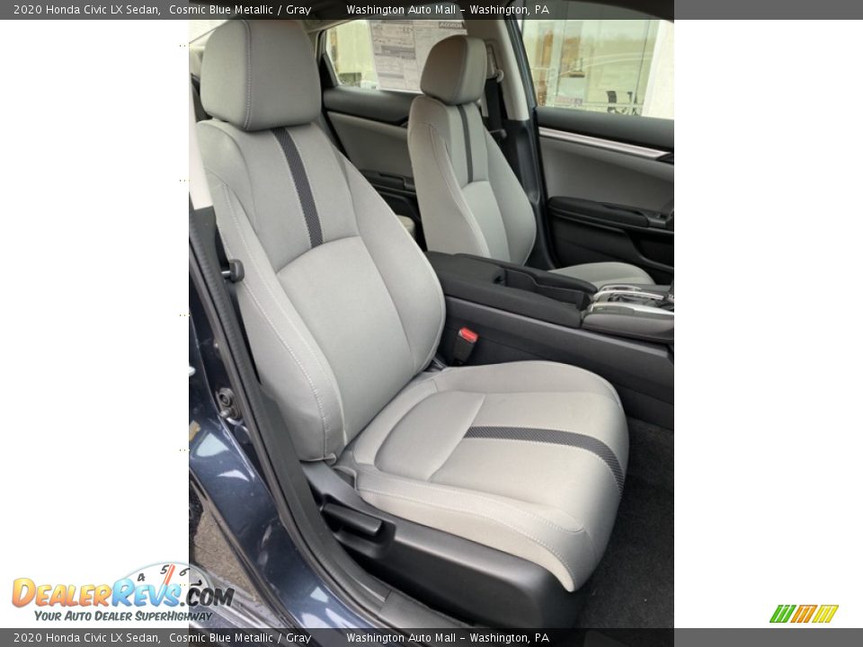 2020 Honda Civic LX Sedan Cosmic Blue Metallic / Gray Photo #26