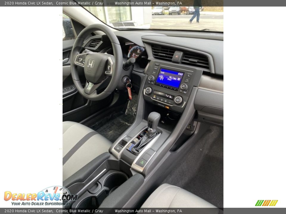 2020 Honda Civic LX Sedan Cosmic Blue Metallic / Gray Photo #27