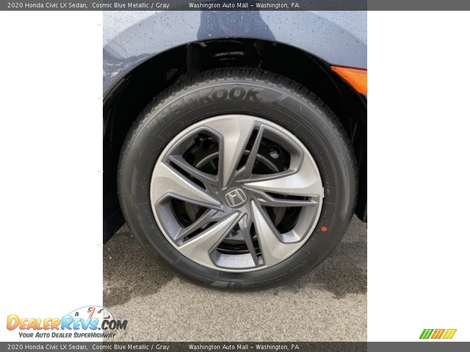 2020 Honda Civic LX Sedan Cosmic Blue Metallic / Gray Photo #28