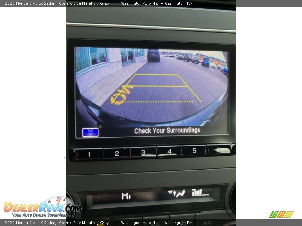 2020 Honda Civic LX Sedan Cosmic Blue Metallic / Gray Photo #31