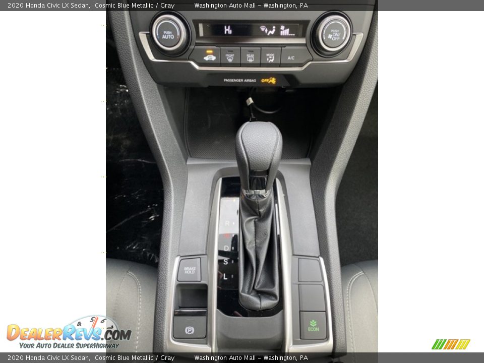 2020 Honda Civic LX Sedan Cosmic Blue Metallic / Gray Photo #32