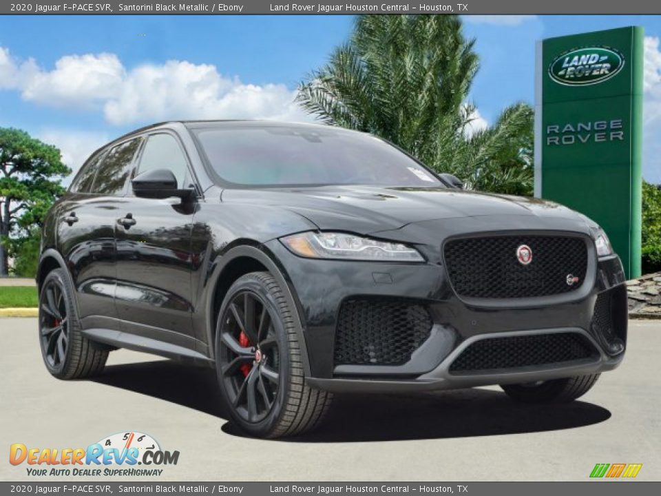 2020 Jaguar F-PACE SVR Santorini Black Metallic / Ebony Photo #2