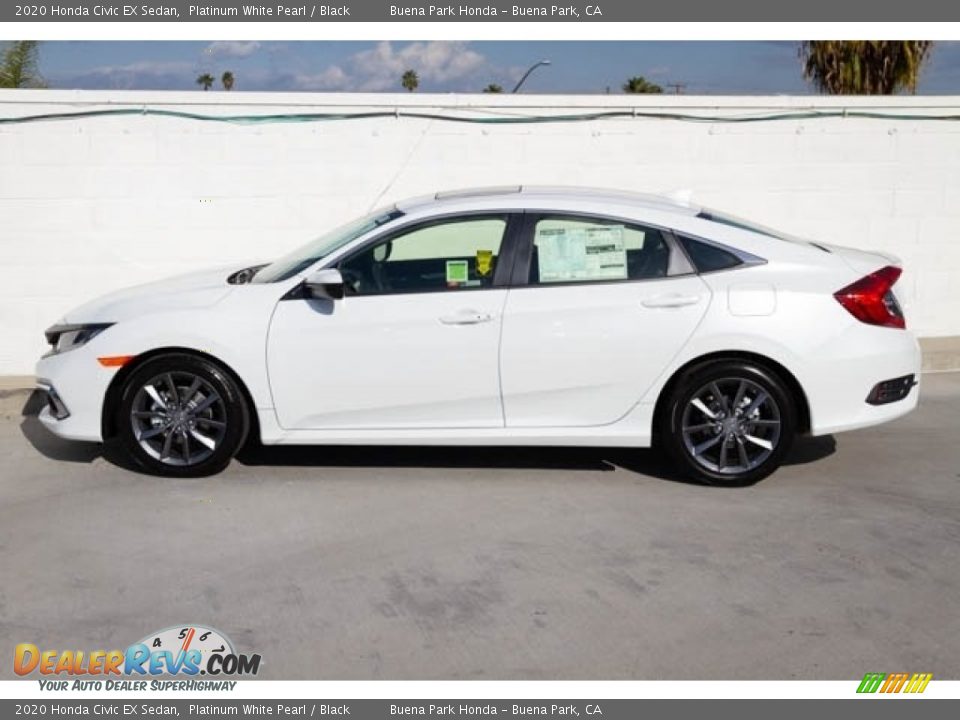 2020 Honda Civic EX Sedan Platinum White Pearl / Black Photo #5