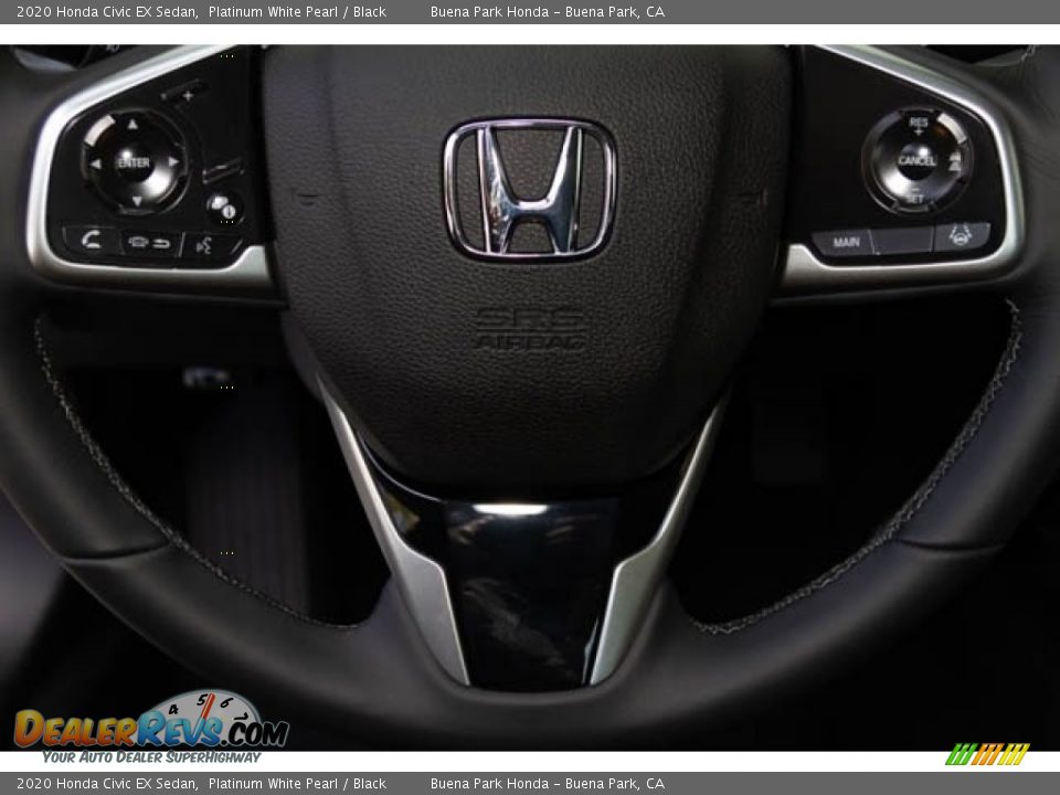 2020 Honda Civic EX Sedan Platinum White Pearl / Black Photo #21