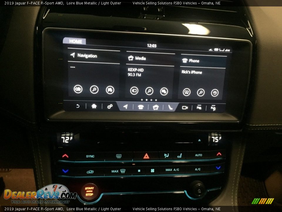2019 Jaguar F-PACE R-Sport AWD Loire Blue Metallic / Light Oyster Photo #5