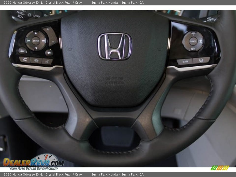 2020 Honda Odyssey EX-L Crystal Black Pearl / Gray Photo #8